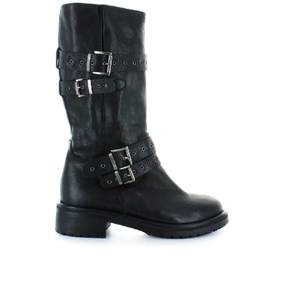 Lemaré Women's Black Leather Ankle Boots
