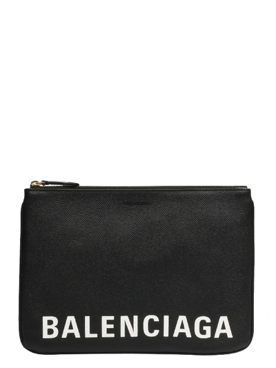 Balenciaga Black Leather Clutch