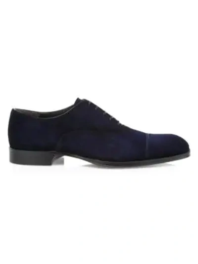 To Boot New York Lavery Suede Oxford Dress Shoes In Blue