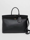 BURBERRY Extra Large Leather Society Top Handle Bag