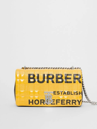 Burberry Small Horseferry Print Quilted Lola Bag In Yellow