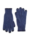 Saks Fifth Avenue Men's Collection Touch Tech Cashmere Gloves In Denim Navy
