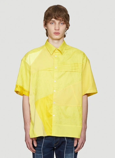 Ahluwalia Studio Patchwork Short Sleeve Shirt In Yellow