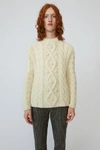 ACNE STUDIOS Cable knit sweater Off white