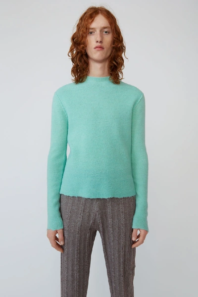 Acne Studios Crewneck Wool Sweater Pastel Green ModeSens
