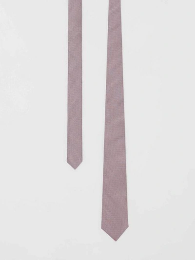 Burberry Classic Cut Micro Dot Silk Jacquard Tie In Hydrangea Pink