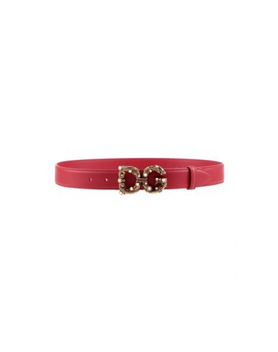 Dolce & Gabbana Regular Belt In Red
