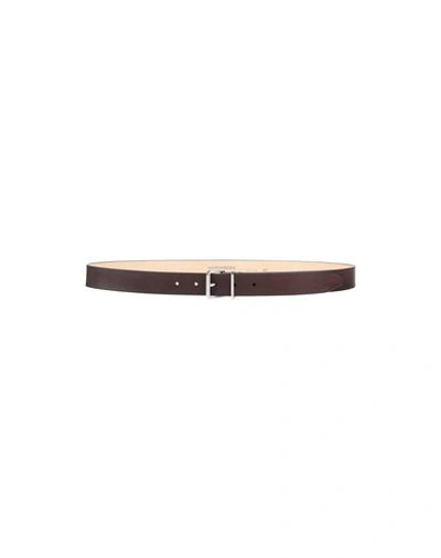Dsquared2 Leather Belt In Dark Brown