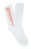 GIVENCHY INTARSIA COTTON-BLEND SOCKS,725982