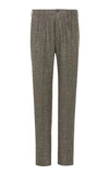 PT01 PLEATED WOOL-BOUCLÉ CROPPED TROUSERS,731551