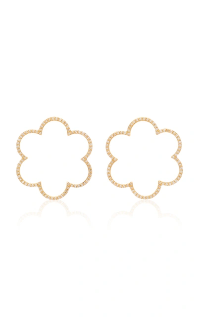 Ashley Mccormick Amelie 18k Gold And Diamond Hoop Earrings