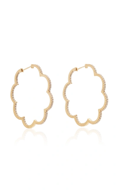Ashley Mccormick Women's Amelie 18k Gold And Diamond Hoop Earrings