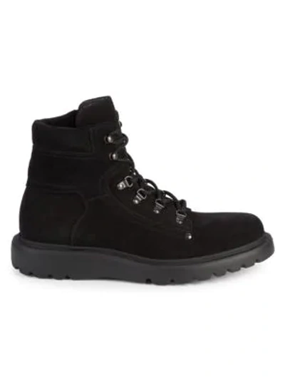 Aquatalia Christopher Suede Hiking Boots In Black