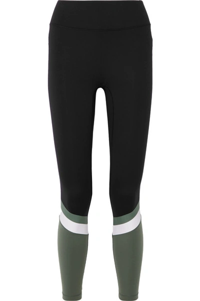 All Access Tour Color-block Stretch Leggings In Black