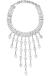 ALESSANDRA RICH SILVER-TONE CRYSTAL CHOKER