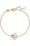 CHOPARD HAPPY HEARTS WINGS 18-KARAT ROSE GOLD, MOTHER-OF-PEARL AND DIAMOND BRACELET