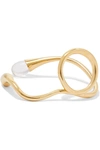 ANNE MANNS EILA GOLD-PLATED QUARTZ RING