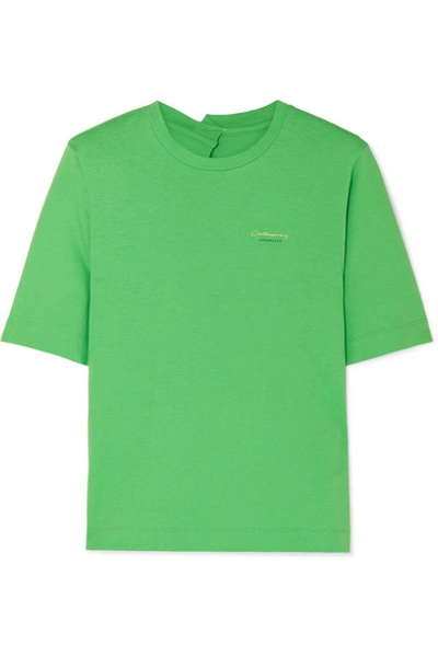 Andersson Bell Printed Cotton-jersey T-shirt In Green
