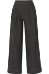 ANDERSSON BELL DARIA PLEATED PINSTRIPED TWILL WIDE-LEG PANTS