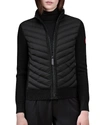 Canada Goose Hybridge Paneled Wool And Quilted Shell Down Jacket In Black
