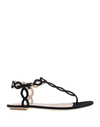 Sergio Rossi Toe Strap Sandals In Black