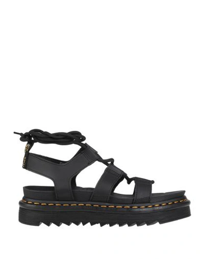 Dr. Martens Dr.martens Nartilla Hydro Leather Gladiator Sandals In Black