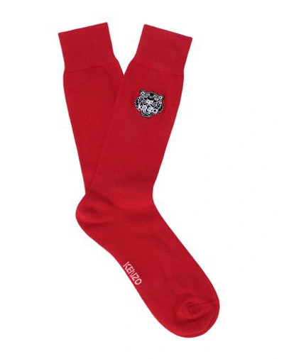 Kenzo Short Socks In Red
