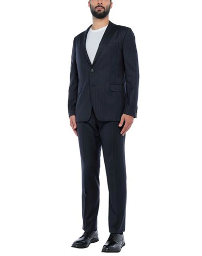 Etro Suits In Dark Blue