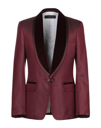 Dsquared2 Blazer In Maroon