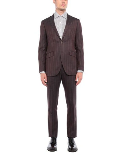 Etro Suits In Cocoa