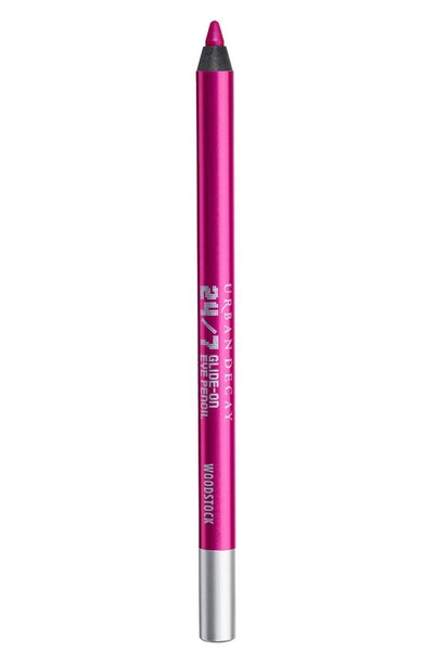 Urban Decay 24/7 Glide-on Waterproof Eyeliner Pencil Woodstock 0.04 oz/ 1.2 G In Woodstock (shimmer Sparkly Hot Pink/silv