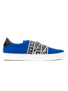 GIVENCHY CONTRASTING LOGO TAPE SNEAKERS BLUE,BH001SH0J7
