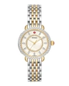 MICHELE SIDNEY CLASSIC DIAMOND TWO-TONE WATCH, SILVER/GOLD,PROD222510043