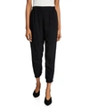 Joie Hedia Crepe Tapered Pants In Caviar
