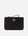 DOLCE & GABBANA QUILTED NAPPA LEATHER DEVOTION CLUTCH