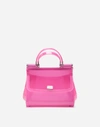 DOLCE & GABBANA SMALL SICILY BAG IN TRANSPARENT RUBBER