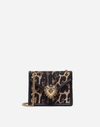 DOLCE & GABBANA Medium Devotion bag in leopard-print jacquard