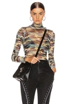 SANDY LIANG SANDY LIANG PROMISE TOP IN CAMO,GREEN,SLGF-WS37