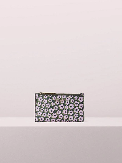 Kate Spade Sylvia Flair Flora Small Slim Bifold Wallet In Orchid Multi