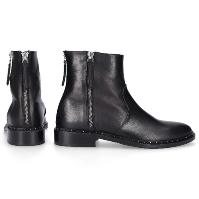 Via Roma 15 Ankle Boots Saint Barth  Calfskin Logo Black