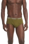 Calvin Klein 4-pack Cotton Briefs In Snow/ Green/ Grey/ Tan