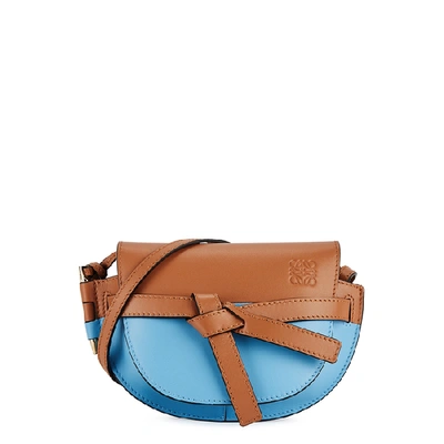 Loewe Gate Mini Leather Cross-body Bag In Blue