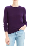 Theory Crewneck Cashmere Sweater In Bright Aubergine