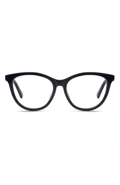 Quay All Nighter 50mm Blue Light Blocking Glasses In Black/ Clear Blue Light