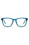 Quay Hardwire 50mm Blue Light Blocking Optical Glasses In Blue/ Clear Blue Light