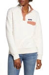 Patagonia Snap-t Quilted Pullover In Dyno White