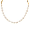 ANISSA KERMICHE GOLD-PLATED DUEL PEARL CHOKER NECKLACE,000626712