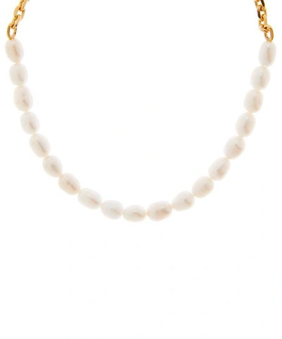 Anissa Kermiche Gold-plated Duel Pearl Choker Necklace