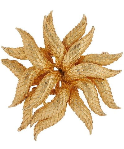 Designer Vintage 1950s Coro Gilt Starfish Brooch In Gold