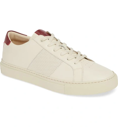 Greats Royale Sneaker In Off White/ Red Leather